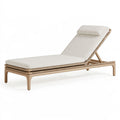 Lettino prendisole 200 x 70 cm in alluminio e corda beige con schienale regolabile da esterno