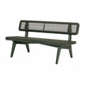 Panca da giardino 120 x 55 x 82 cm in metallo verde scuro - schienale traforato