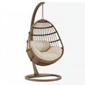 Poltrona sospesa in rattan marrone 105 x 105 x 195 cm - stile boho da interno