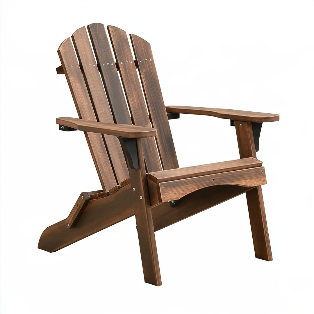 Poltrona da giardino 80 x 76 x 98 cm in legno marrone stile Adirondack