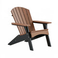 Sedia Adirondack da esterno 78 x 83 x 95 cm in materiale sintetico marrone e nero con braccioli stile classico