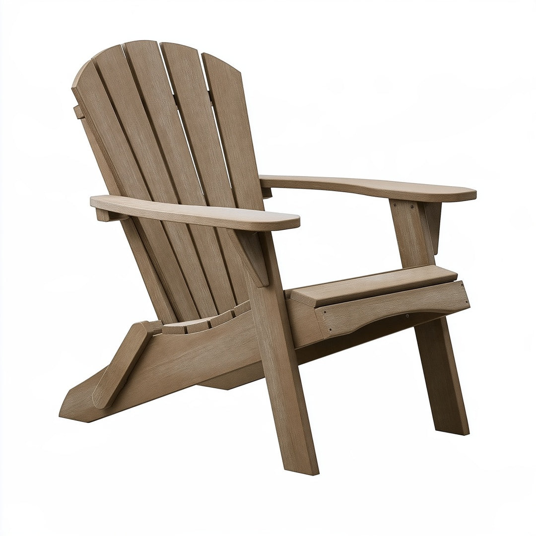 Sedia Adirondack da esterno 98 x 76 x 95 cm in legno marrone con braccioli