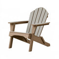 Sedia Adirondack 80 x 83 x 98 cm in polietilene beige e marrone per esterno con braccioli