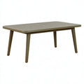 Tavolo da giardino 150 x 90 x 74 cm in plastica tortora - rettangolare con piano a doghe